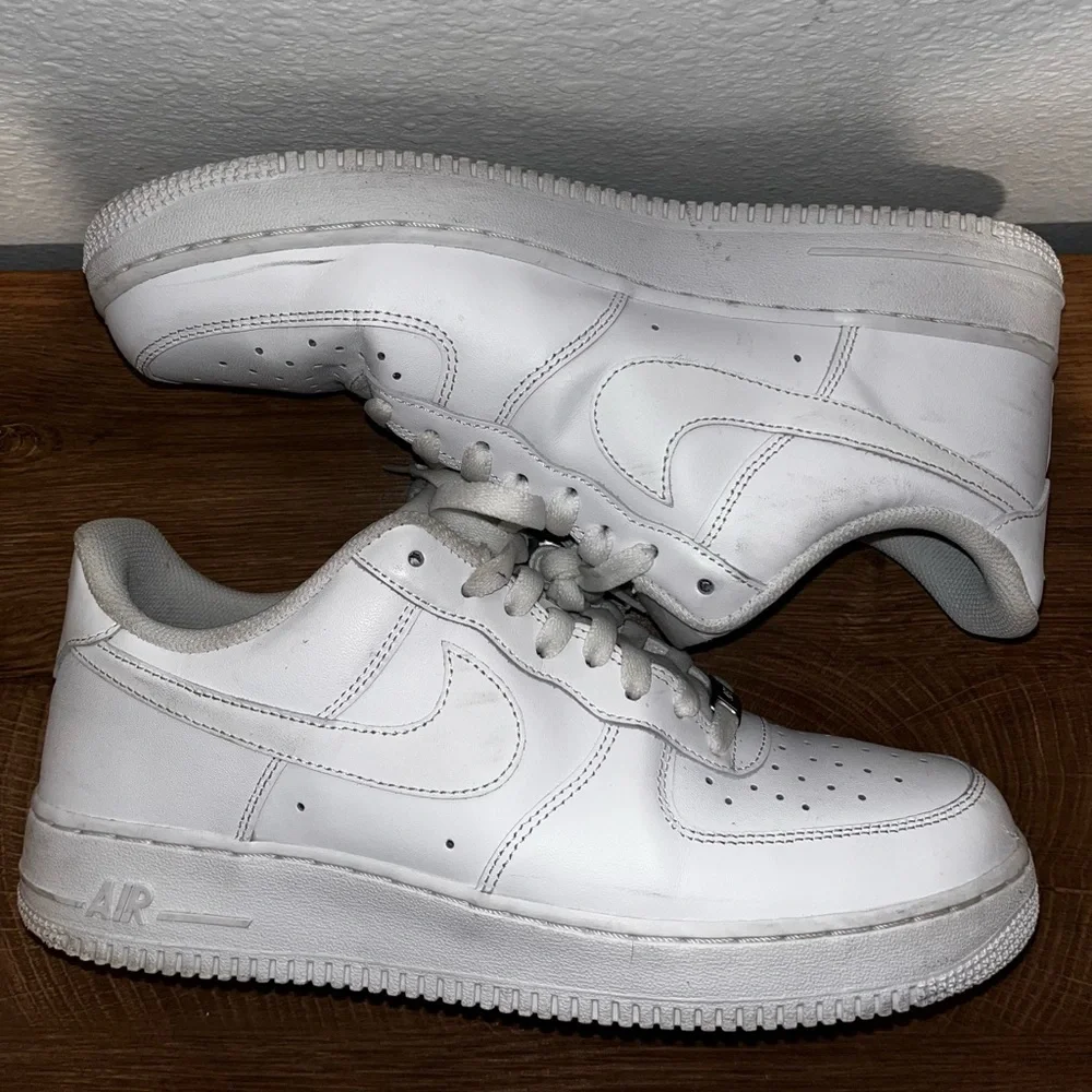 White/White Nike Air Force 1, size 10 - Picture 8 of 8